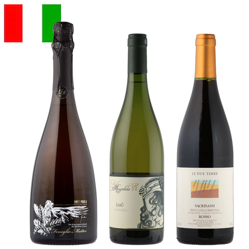 ラシーヌの北イタリア３本セット（スパークリング１、白１、赤１）