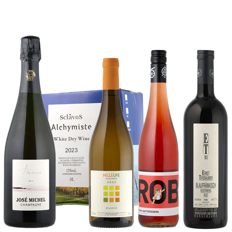 ラシーヌのワインセット - ③（シャンパーニュ１、白BIB１、白１、ロゼ１、赤１）＊迷ったらこちら！