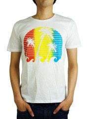 Rolland Berry + rF  S/S TEE PALM FADE White