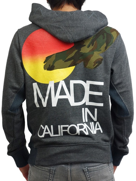 Rolland Berry ZIP UP HOODIE California Camo Bird H.GRAY