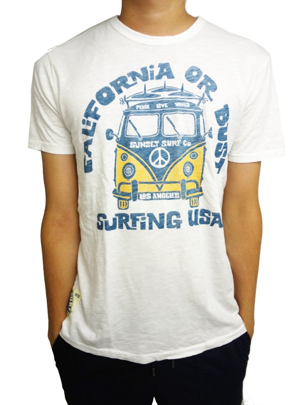 SUNSET SURF CALI OR BUST OPTIC WHITE