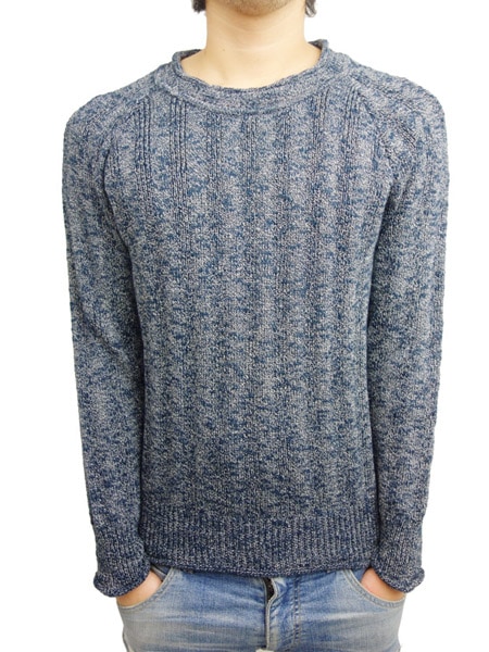 Toecutter Rib Feather Knit Crew L/S NAVY