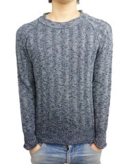 Toecutter Rib Feather Knit Crew L/S NAVY