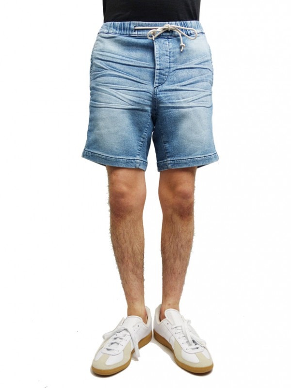 wjk tight knit-denim eazy shorts l.indigo