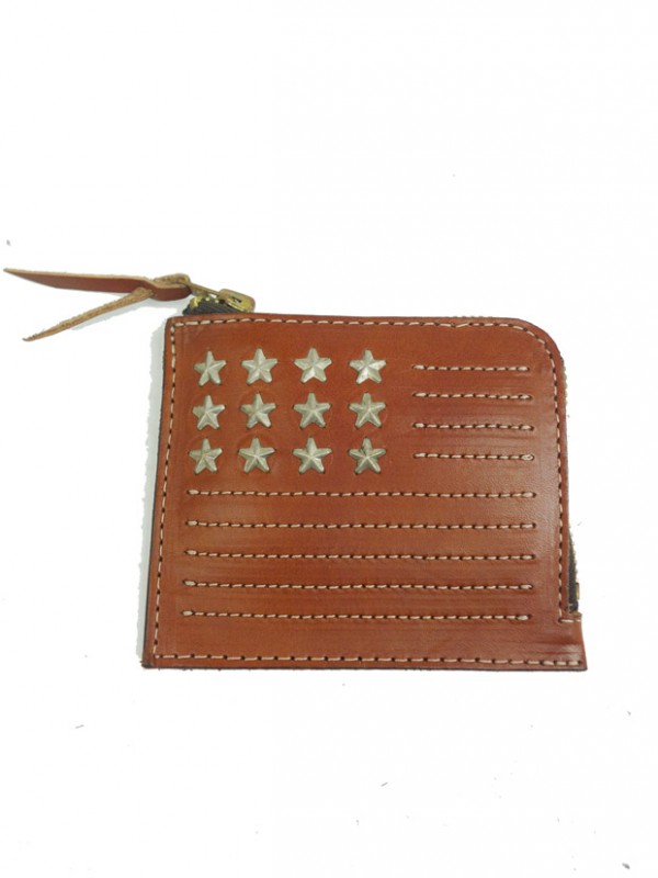 HTC SMALL CARD CASE US FLAG L.BROWN