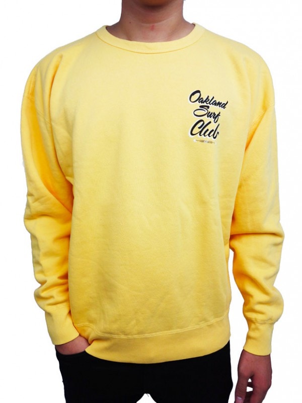 Oakland Surf Club Alfried sign crew Yellow