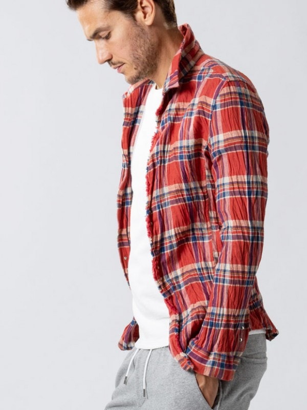 wjk vintage check hook RED
