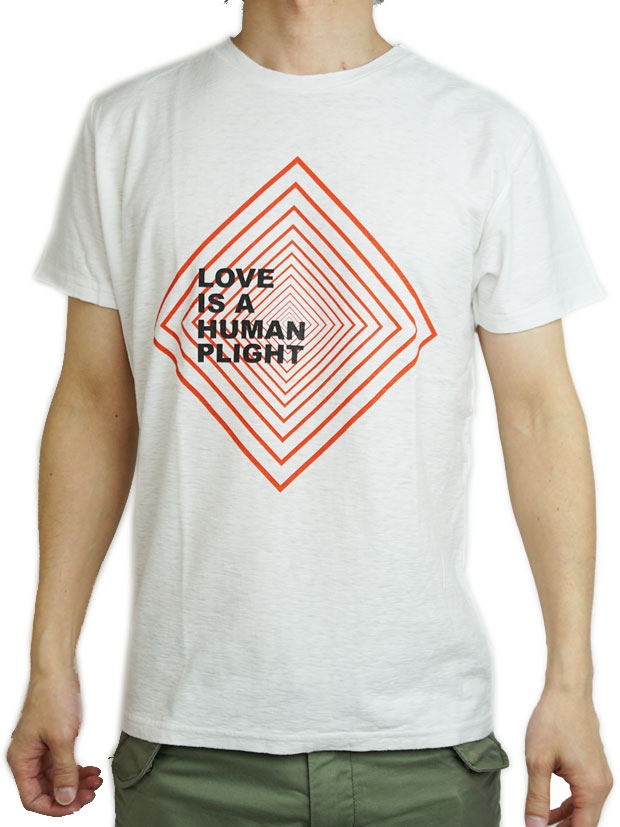 Rolland Berry LOVE IS HUMAN PLIGHT sp slub body ART Tee WHITE