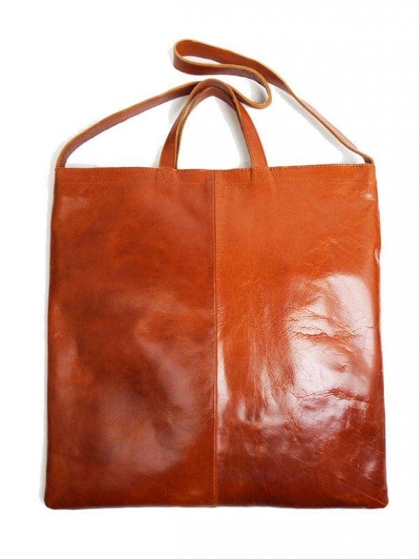 PIUORO SQUARE SHOULDER BAG BROWN