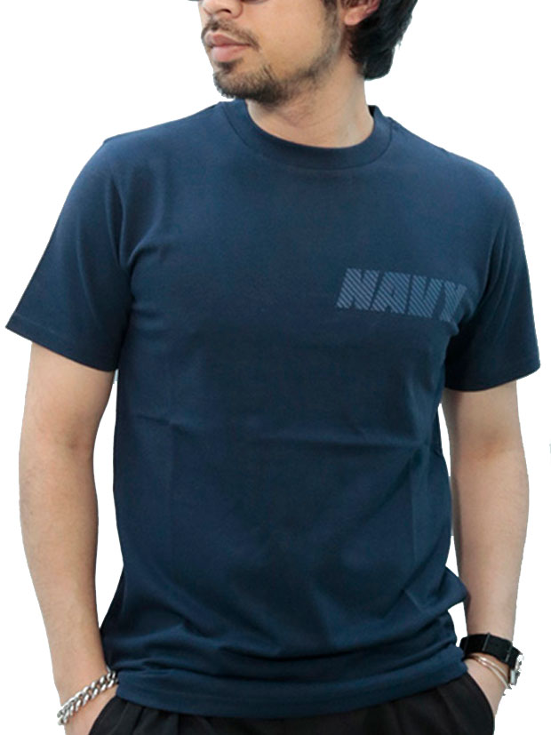 junhashimoto COLOR PRINT TEE NAVY