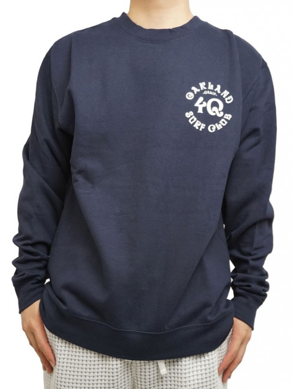 Oakland Surf Club x 4Q  Fleece Crew NAVY