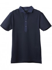 junhashimoto COMBINATION POLO NAVY
