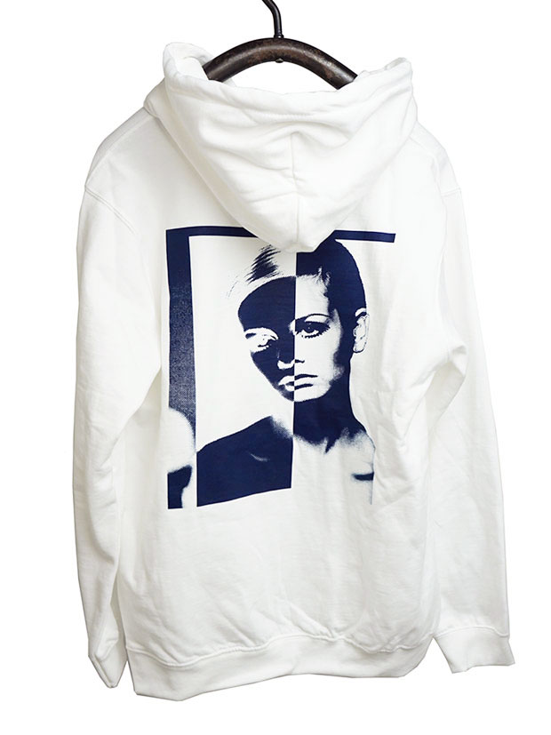 Rolland Berry 70's WOMEN pull over hoodie WHITE