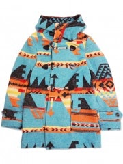 FRONTSTREET8 Blanket Duffle Coat -Chimayo- TURQUOISE