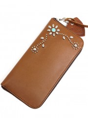 HTC ZIPPER LARGE W023 LT.BROWN
