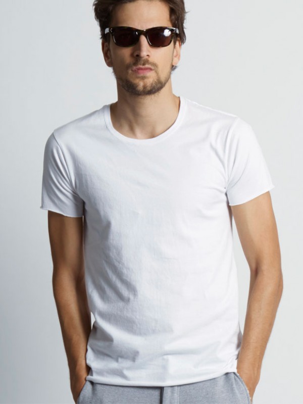 wjk crew neck short sleeve standard WHITE