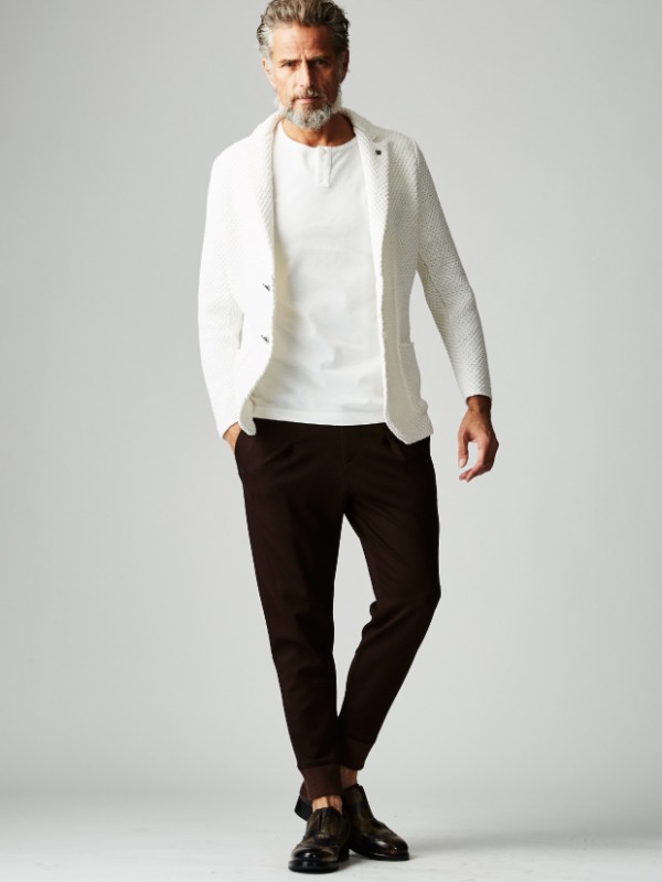 1PIU1UGUALE3 LUIGE -3G kanoko(colido)jacket- / white