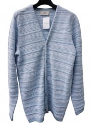 SeaGreen LINEN CARDIGAN SAX