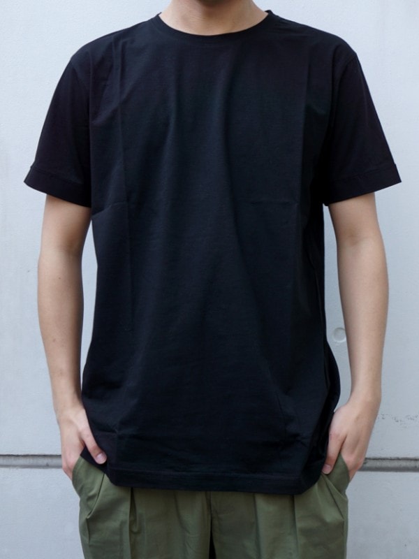 junhashimoto S/S OVER SIZE ROLL UP TEE / BLACK