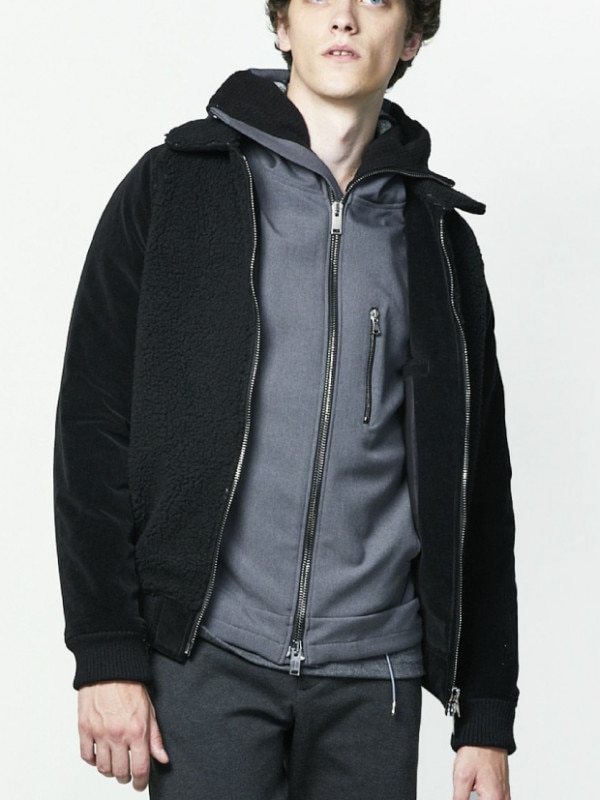 junhashimoto COMBINATION BLOUSON / BLACK