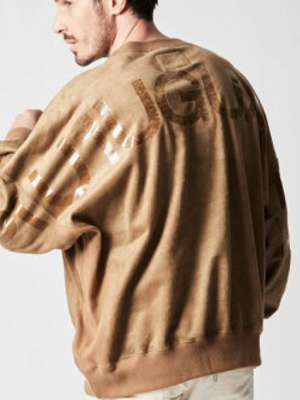 1PIU1UGUALE3 DROP SHOULDER PO SWEAT / BEIGE