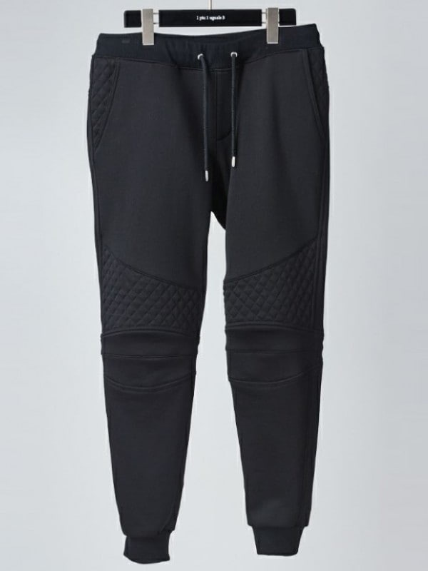 1PIU1UGUALE3 BIKER RIB PANTS / BLACK