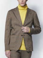 junhashimoto CHECK PATCH JACKET / BROWN