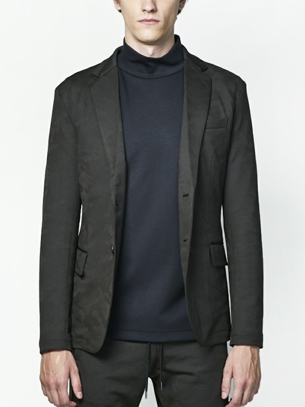 junhashimoto JERSEY JACKET -Emboss Camo- CHARCOAL | junhashimoto 