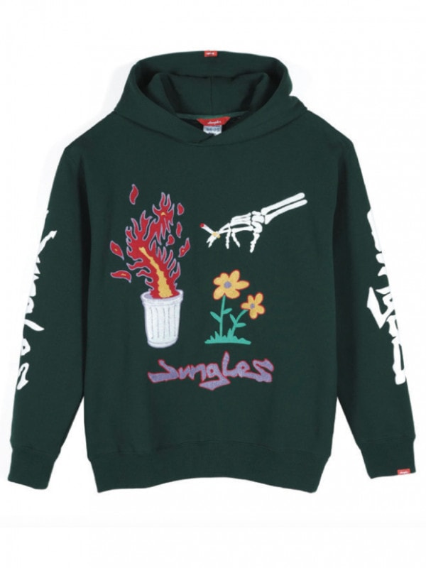 JUNGLES BIN FIRE HOOD / GREEN