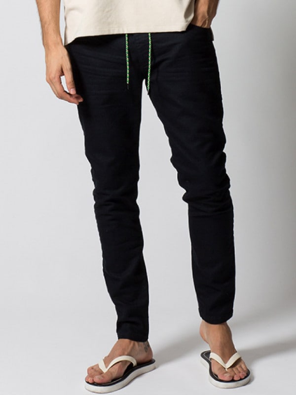 wjk KNIT DENIM EASY / BLACK