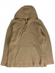 SeaGreen CAVIANA big waffle HOODIE / BEIGE