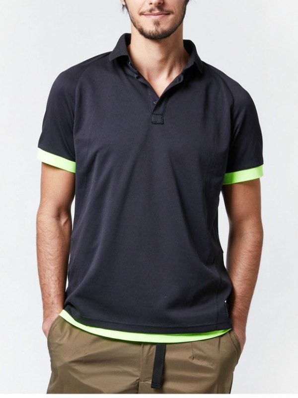 TFW49 CU07 ROF POLO / BLACKxYELLOW
