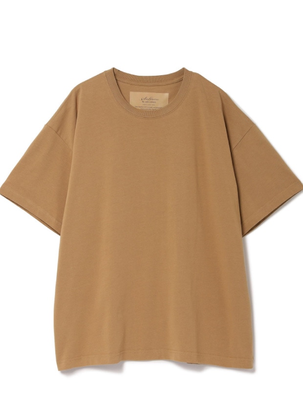 SeaGreen ORGANIC COTTON JERSEY T-SHIRT / BEIGE