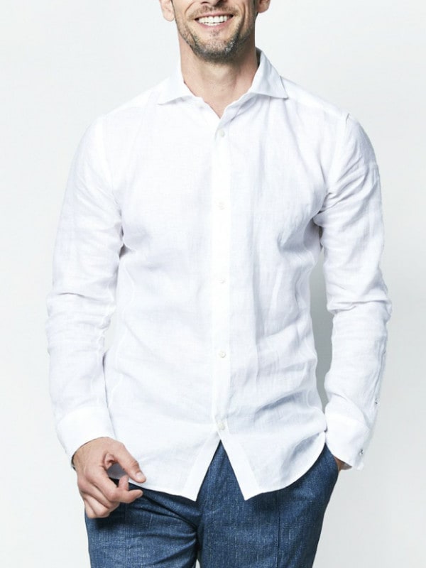 junhashimoto HORIZONTAL SHIRTS / WHITE