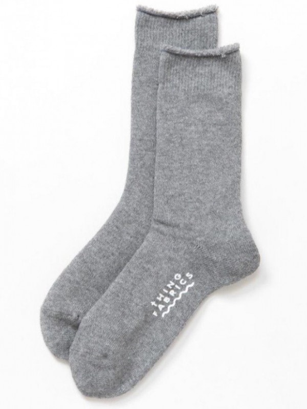 THING FABRICS HEATHER PILE CREW SOX / GREY