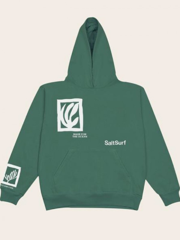 SALT SURF MADE FOR THE OCEAN HOODIE / FOREST GREEN