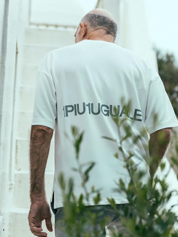 1PIU1UGUALE3 BIG CREW / REFLECTOR PRINT［WHITE］