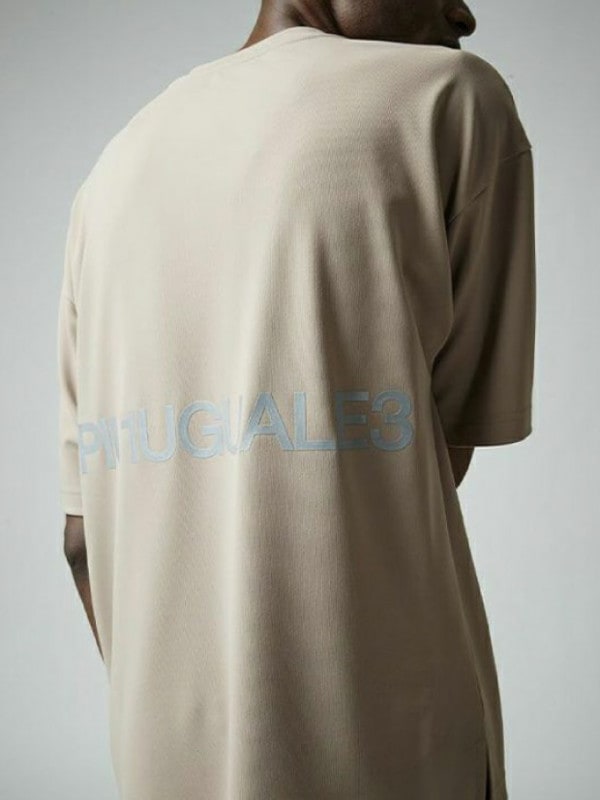 1PIU1UGUALE3 BIG CREW / REFLECTOR PRINT［BEIGE］