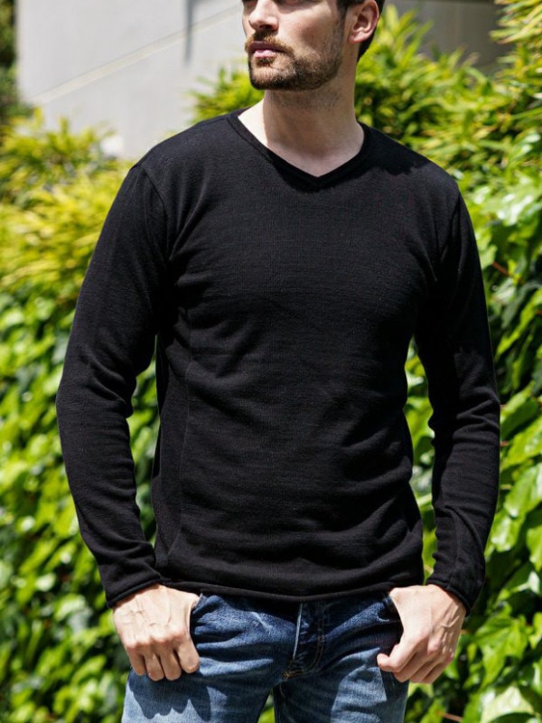 wjk cashcotton knit / BLACK