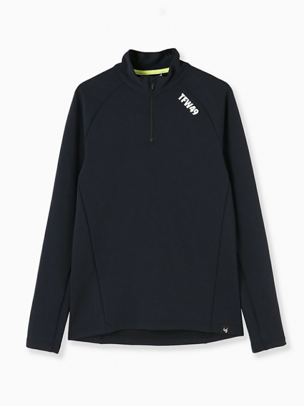 TFW49 HALF ZIP PULLOVER / BLACK