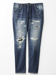 1PIU1UGUALE3 EASY 9 TAPERED / HIGH POWER STRETCH DENIM  / BLUE HARD USED