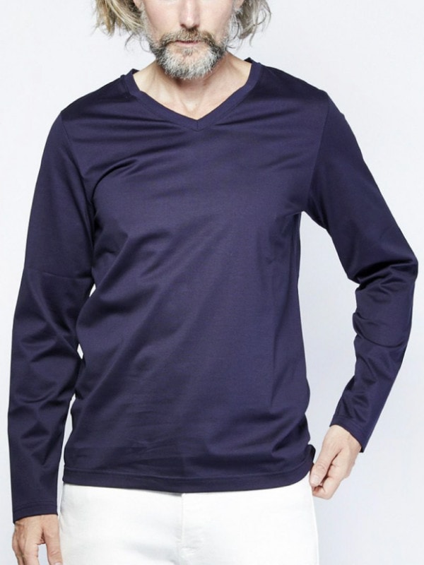 junhashimoto 101SERIB V L/S / NAVY