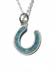 CALIFOLKS Houseshoe Inlay Turquoise Necklace