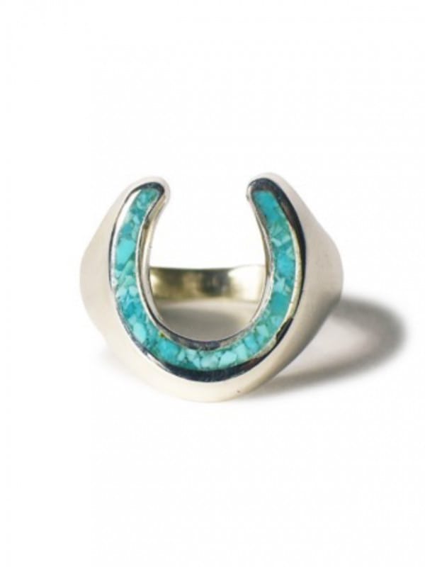 CALIFOLKS Houseshoe Inlay Turquoise Ring