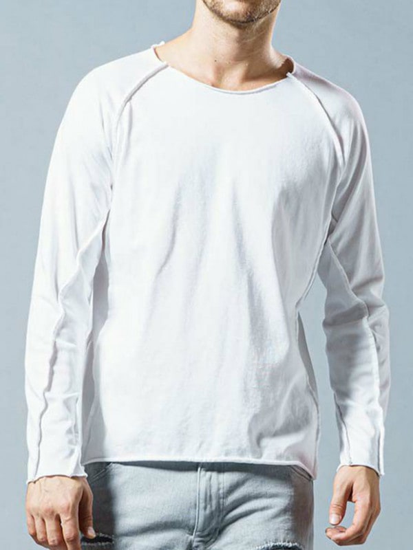 wjk twist raglan sleeve cut&sewn / WHITE