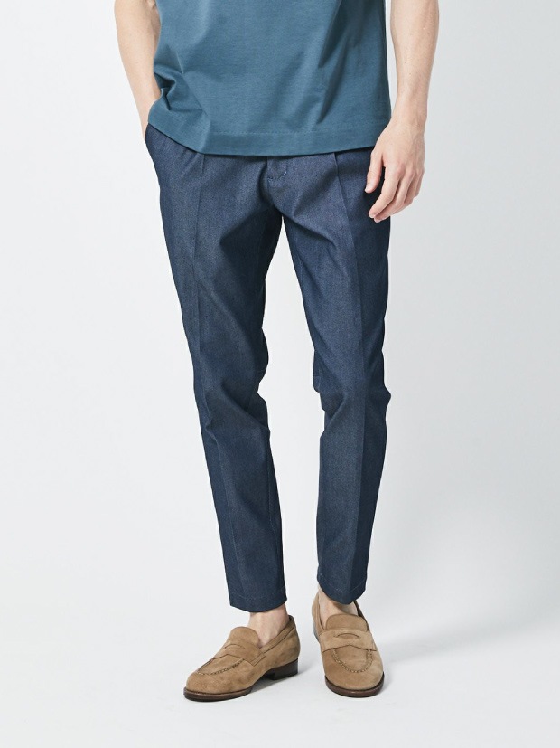 junhashimoto P03 DENIM  EASY TUCK PANTS / INDIGO