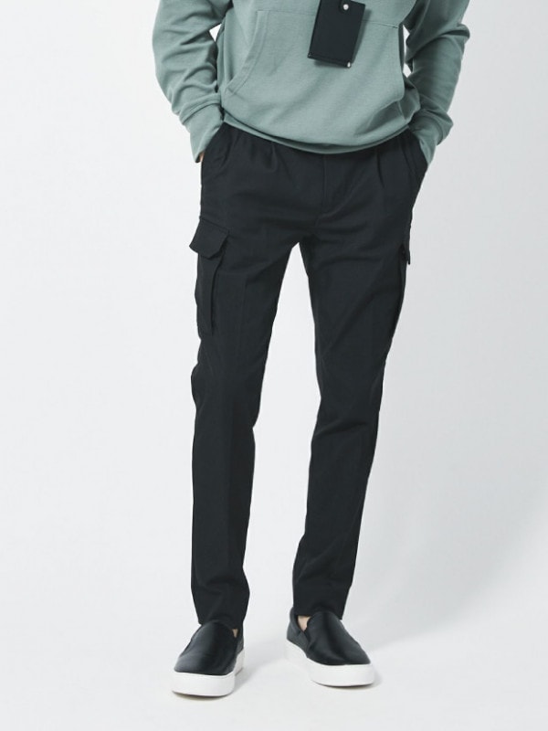 junhashimotoP11 DRESS CARGO PANTS / BLACK