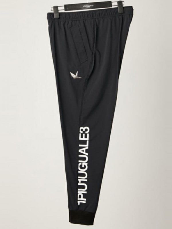 1PIU1UGUALE3 GOLF  RIB PANTS  / BLACK