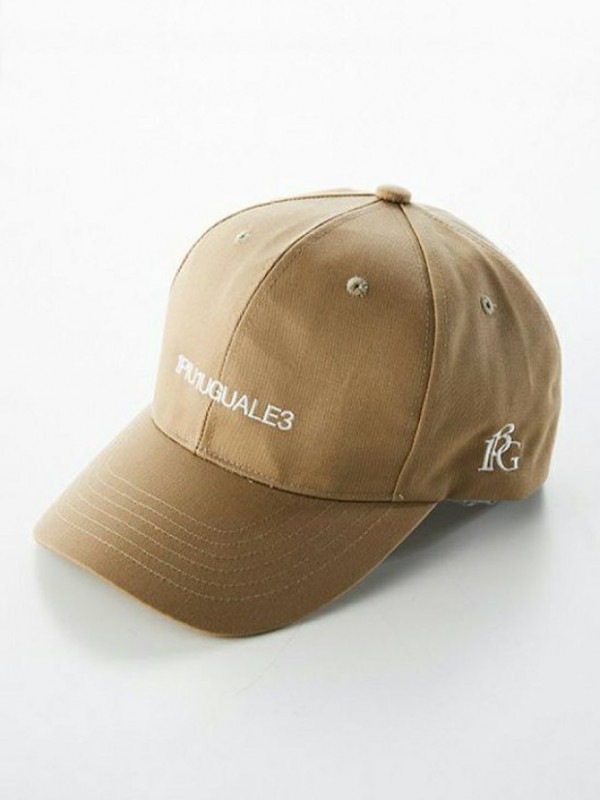 1PIU1UGUALE3 GOLF LOGO 6PANEL CAP/ BEIGE