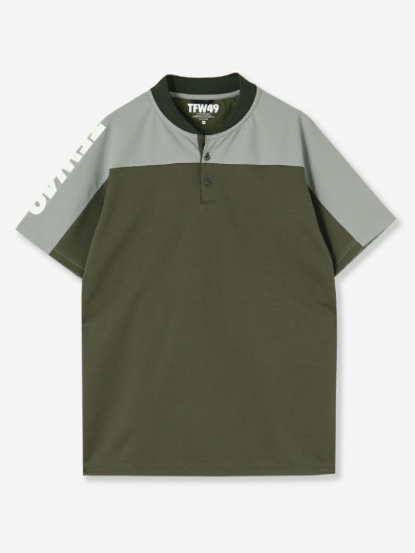TFW49 COLLAR LESS POLO / KHAKI